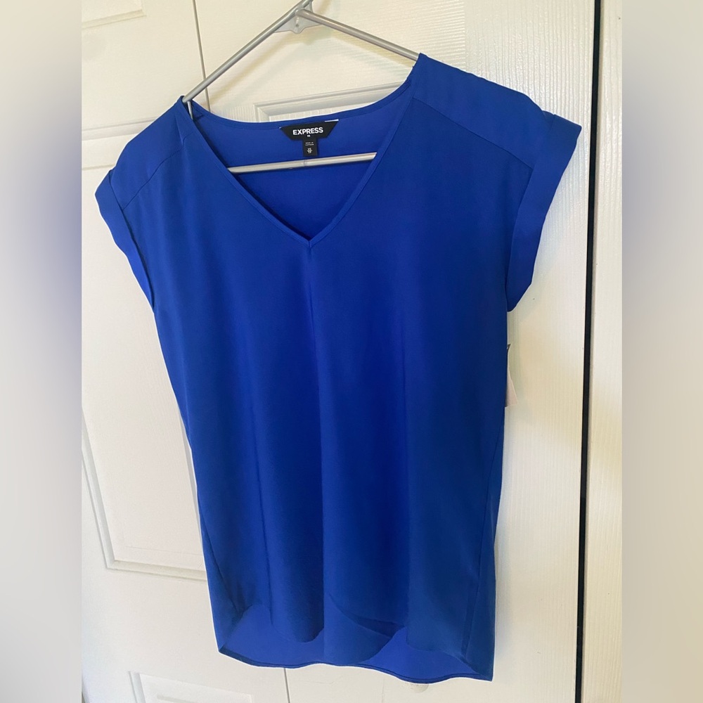 Express Top XS Royal Blue Silky